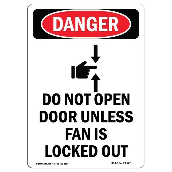 Safety Sign, OSHA Danger, 5